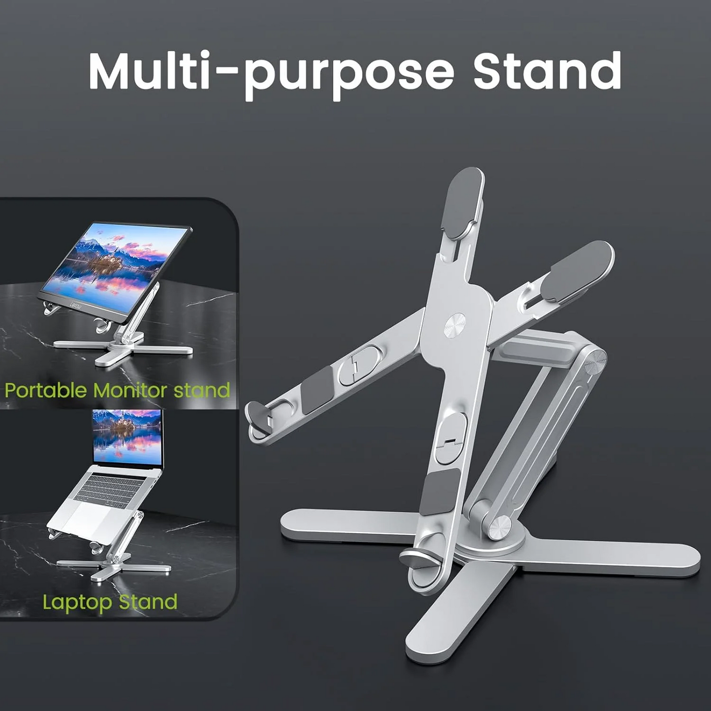 Portable folding stand, computer, notebook, portable screen stand