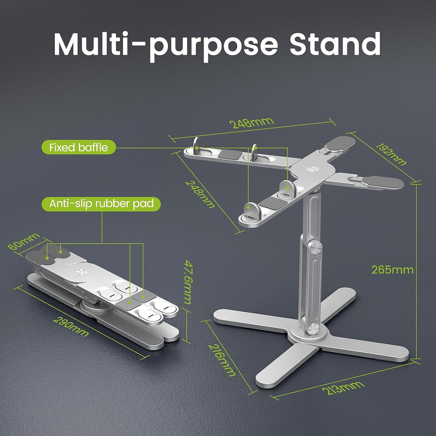 Portable folding stand, computer, notebook, portable screen stand